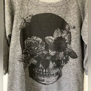 Torrid skull sweater/sweatshirt 3/4 sleeve